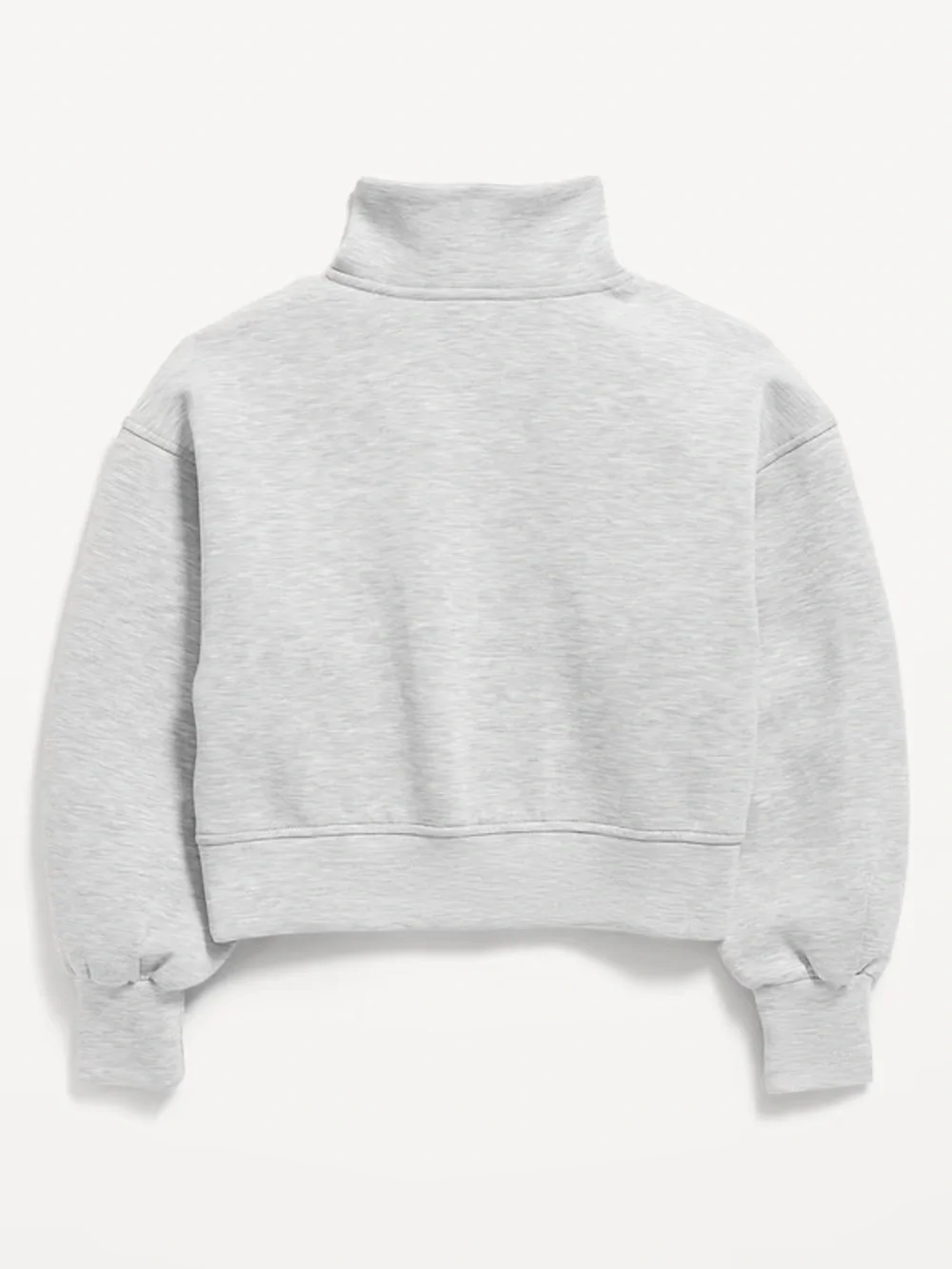 Old Navy Girls' Heather Gray Half-Zip Pullover Hoodie